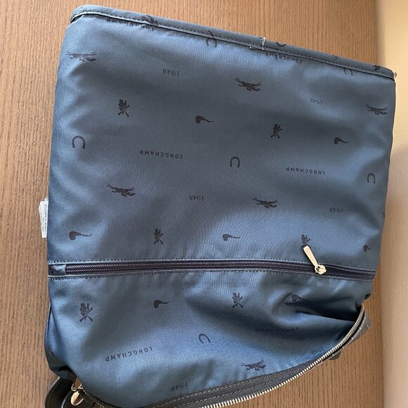 Longchamp Gray Croc-Embossed Shoulder Bag - Picture 7 of 12